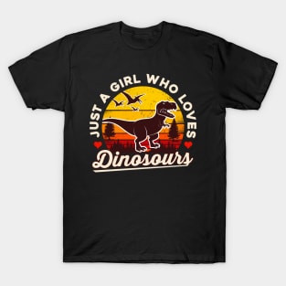 Just a Girl Who Loves Dinosaurs T-Shirt